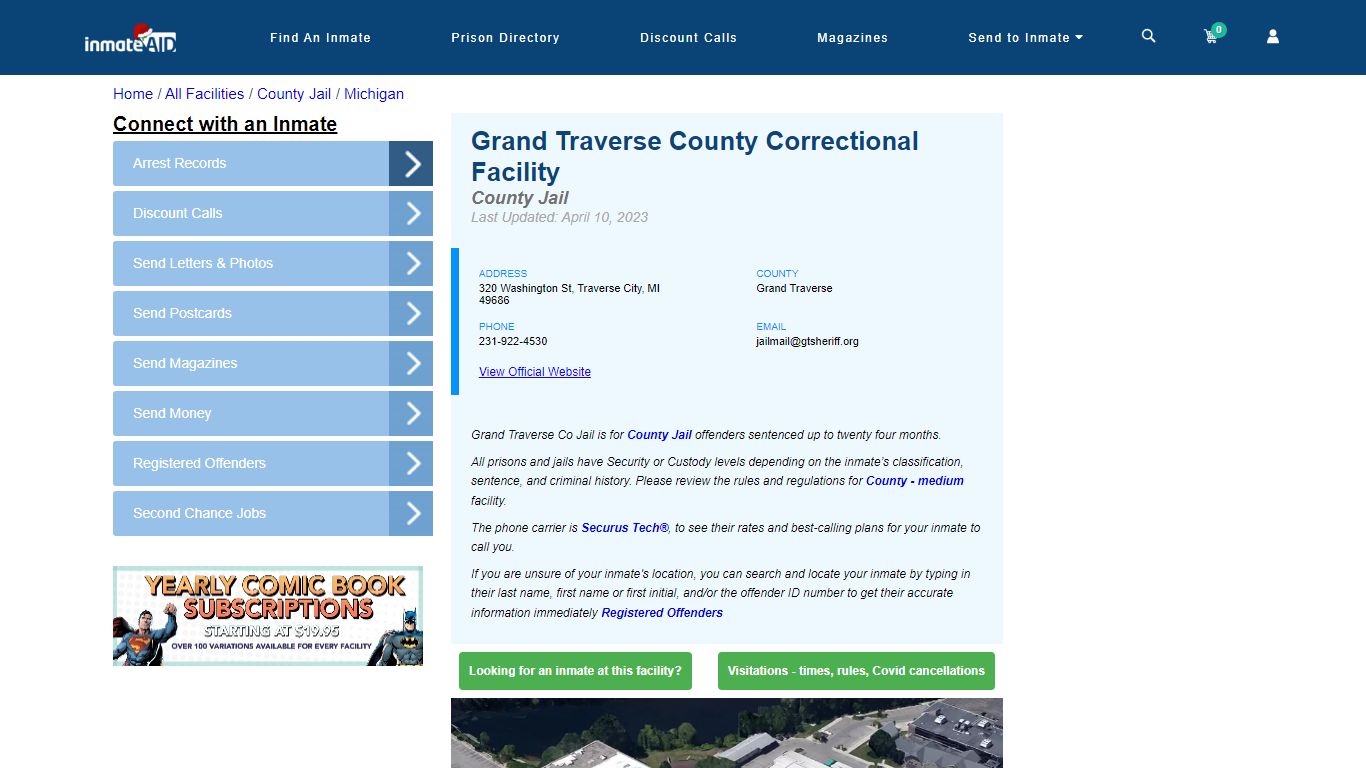 Grand Traverse County Correctional Facility - Inmate Locator - Traverse ...